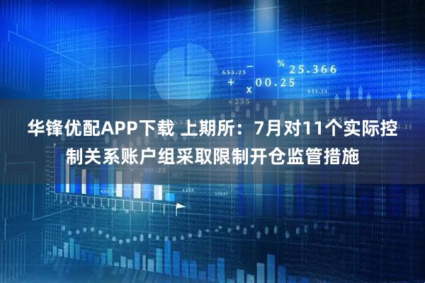 华锋优配APP下载 上期所：7月对11个实际控制关系账户组采取限制开仓监管措施