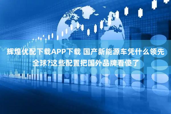 辉煌优配下载APP下载 国产新能源车凭什么领先全球?这些配置把国外品牌看傻了